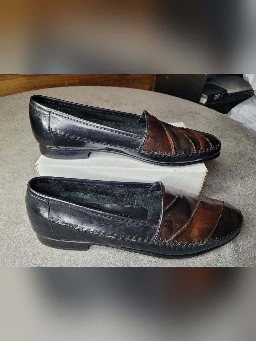 Giorgio Brutini Le Glove Loafers Dress Shoes Mens 15 D Brown Black Leather